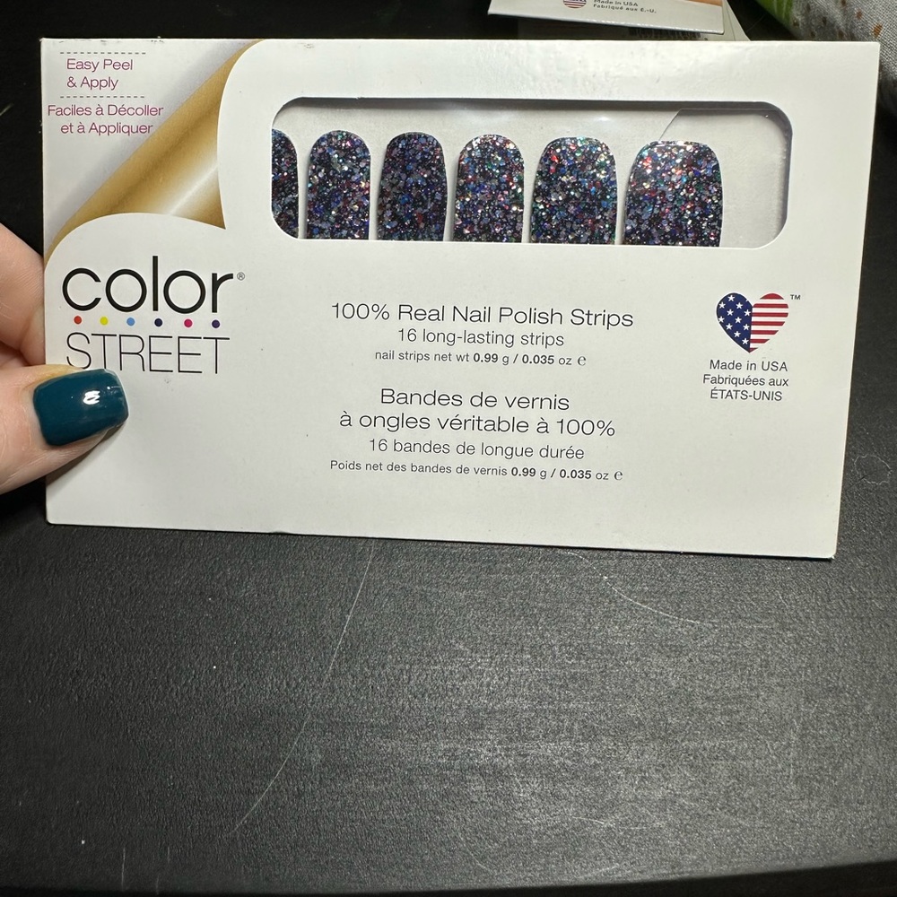 Glittery nail stickers